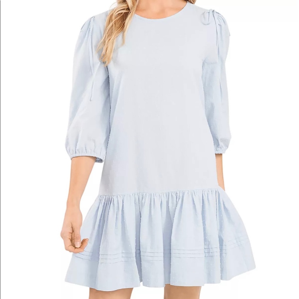 CeCe Clip Dot Ruffle Hem Dress - Picture 3 of 5